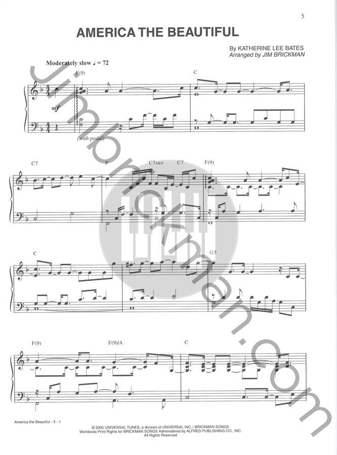 the essential jim brickman volume 3 songs of patriotism songbook american the beautiful sheet music