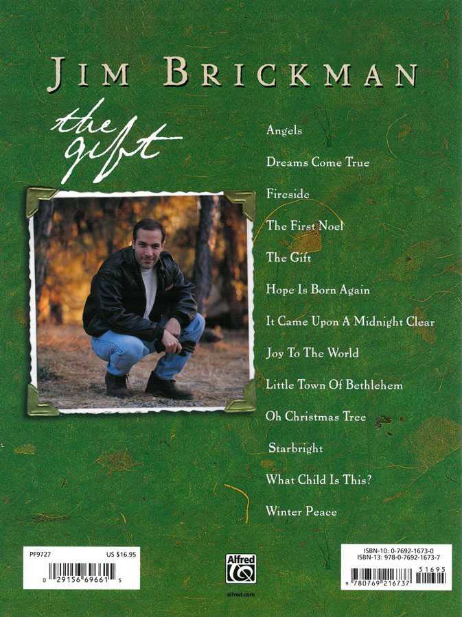 The Gift Songbook Piano Sheet Music Jim Brickman