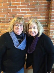 Wendy and Ellen Modeling Scarves