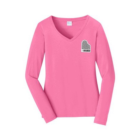 Long Sleeved Pink V Neck