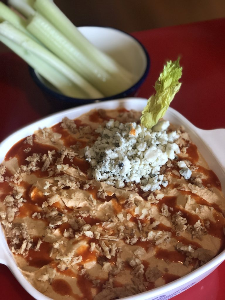 Buffalo Chicken Wing Hummus DIY Recipe from Team Brickman